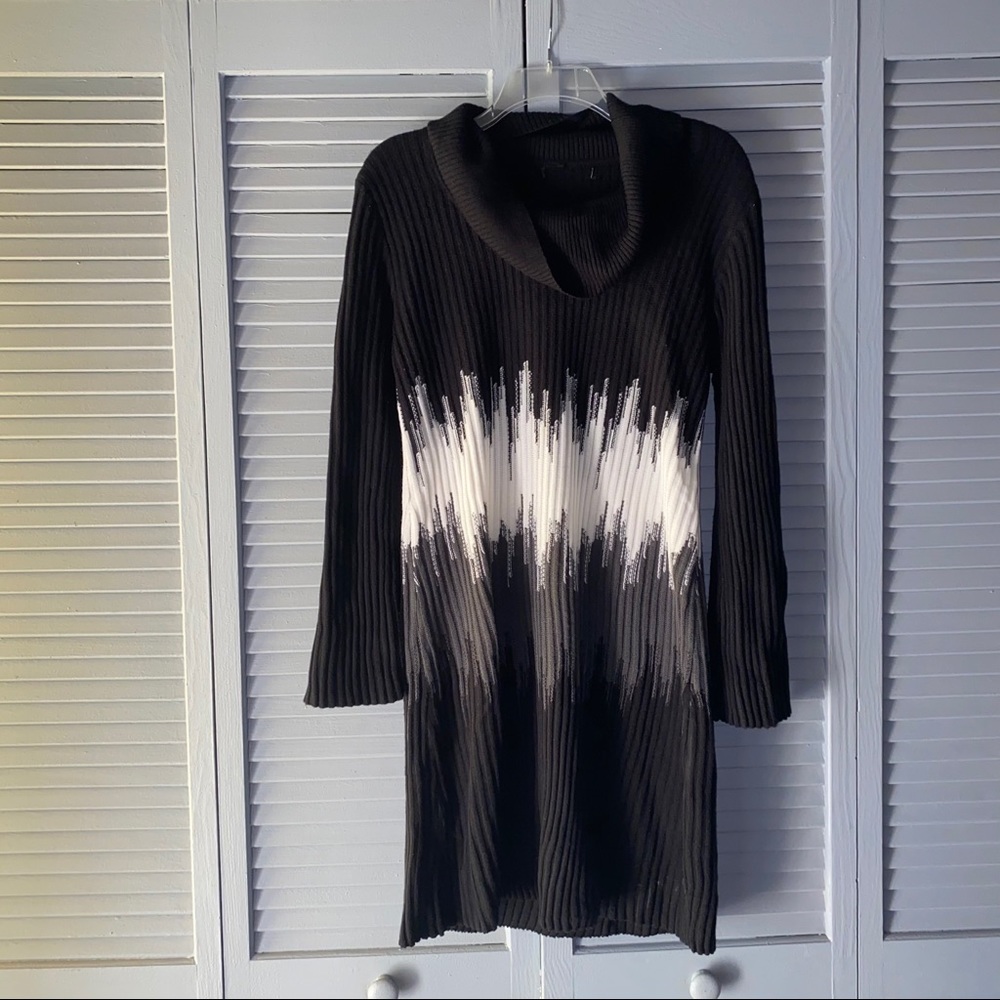 Black and White Sweater Dress